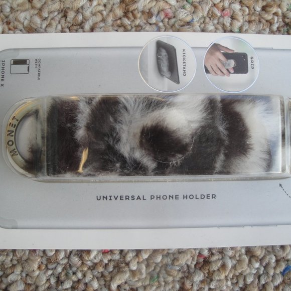 NEW Monet Plush Grip-Kickstand Strap Darker Animal Print - Picture 4 of 4